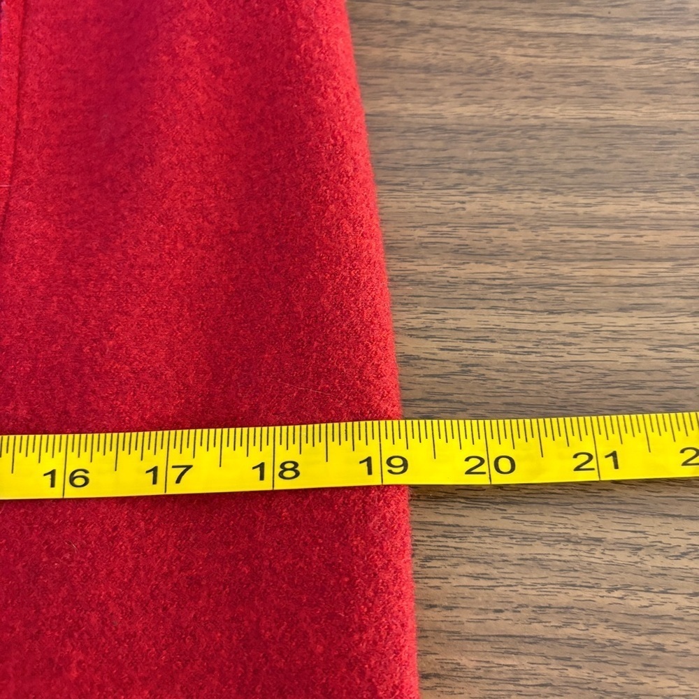 MaxMara Red 100% Virgin Wool Pencil Skirt M *Flaw - Picture 9 of 11